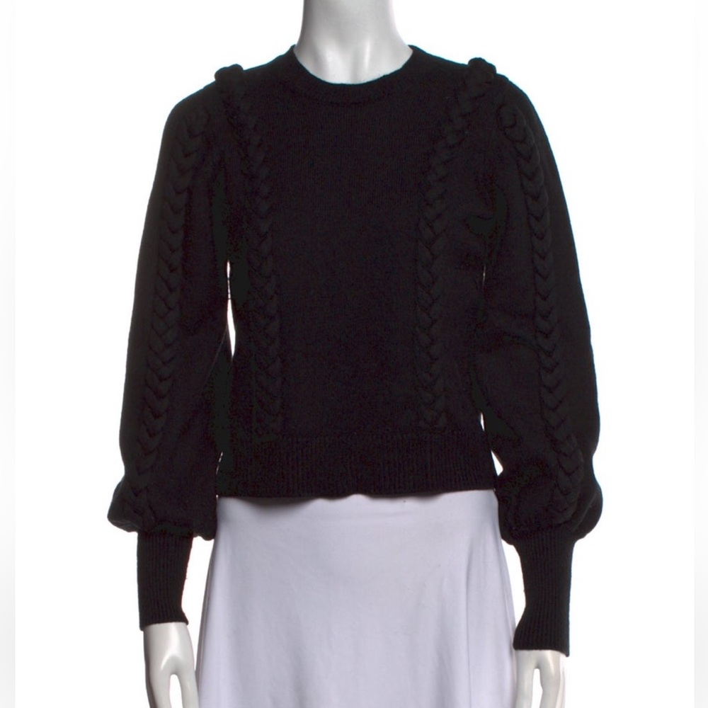 Joie Navy Puff Sleeve Sweater